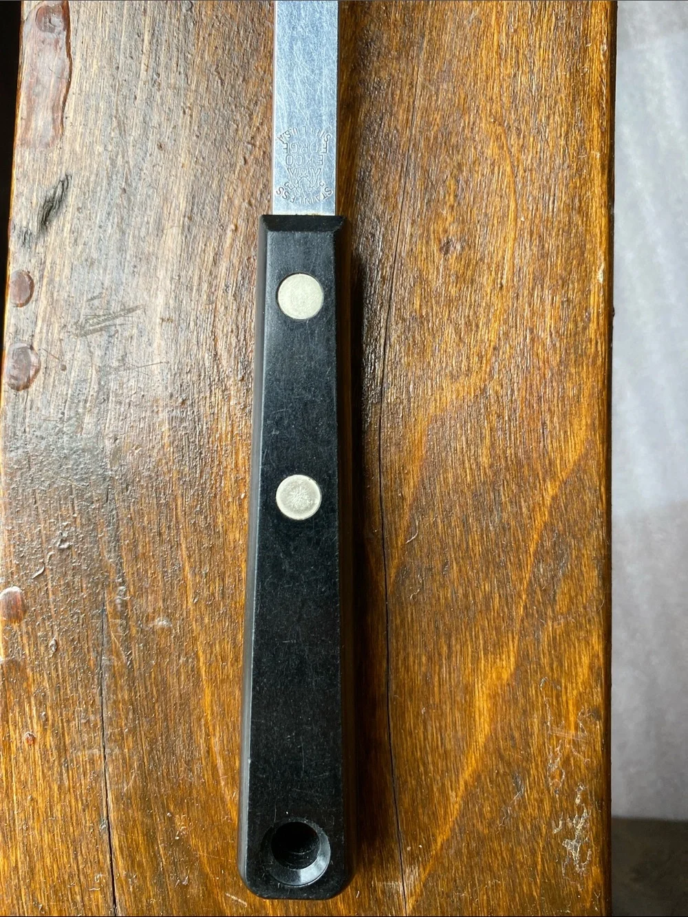 Vintage EKCO Forge Stainless Steel Serving Spoon 12